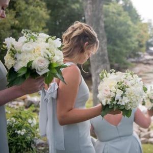 Camilyn Beth Adriane Dress Hemmed in sage, size 6